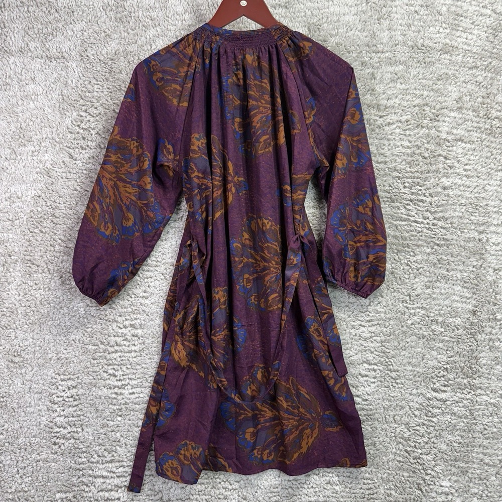 Tucker For Target Dress Womens XS Floral Button Front Shirt Women Smocked Belt - Picture 3 of 9
